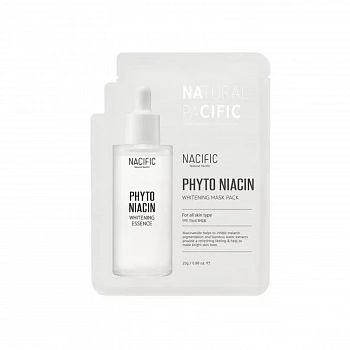Осветляющая маска для лица 10шт Phyto Niacin Whitening Mask Pack 10ea