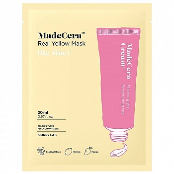 Тканевая маска желтая MadeCera Real Yellow Mask