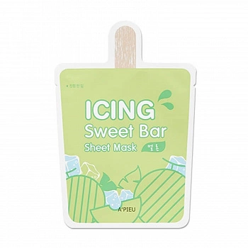 Увлажняющая тканевая маска для лица с экстрактом дыни Icing Sweet Bar Sheet Mask Melon