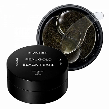 Гидрогелевые патчи под глаза с золотом и черным жемчугом Hydrogel Real Gold Black Pearl Eye Patch