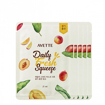 Тканевая маска с экстрактом манго Avette Daily Squeeze Mango