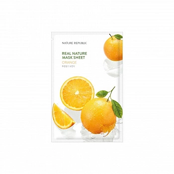 Тканевая маска с экстрактом апельсина Real Nature Mask Sheet Orange