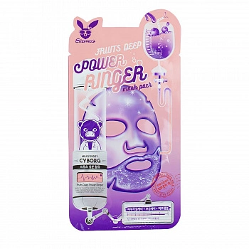 Тонизирующая тканевая маска для лица с фруктовыми экстрактами Fruits Deep Power Ringer Mask Pack