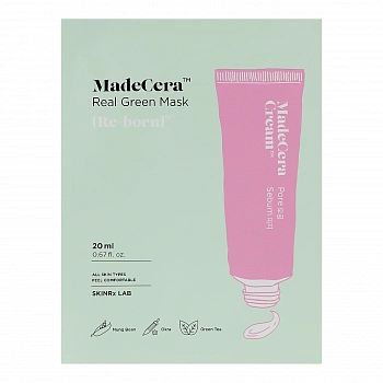 Тканевая маска зеленая MadeCera Real Green Mask