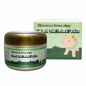 Высококонцентрированная желейная лифтинг маска для лица с коллагеном Green Piggy Collagen Jella Pack