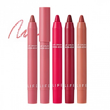 Карандаш-помада 02 Life Color Lip Crush Over-Edge 02 Such A Babe