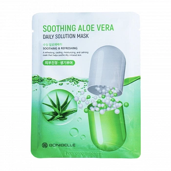 Тканевая маска с экстрактом алоэ Bonibelle Soothing Aloe Vera Daily Solution Mask