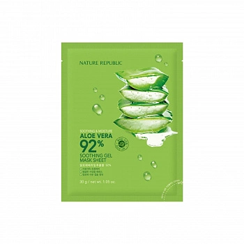 Увлажняющая маска с экстрактом алоэ вера Soothing & Moisture Aloe Vera 92% Soothing Gel Mask Sheet