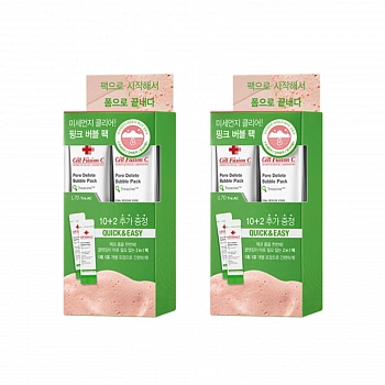 Пузырьковая маска-пенка для глубокого очищения пор 2шт Pore Delete Bubble Pack 1+1