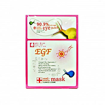 Тканева маска и патчи с эпидермальным фактором роста Snail Mucin & EGF Eye Patch + Face Mask