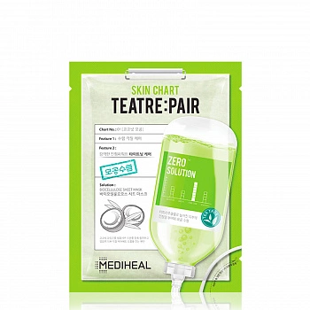 Тканевая маска с экстрактом чайного дерева Zero Solution Skin Chart Teatre:pair Mask