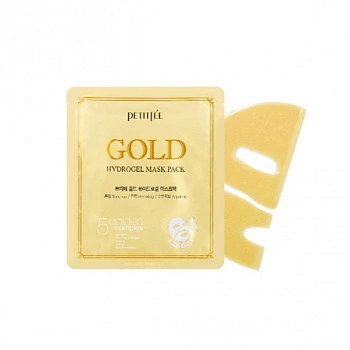 Гидрогелевая маска для лица с микрочастицами коллоидного золота 5 шт. Gold Hydrogel Mask Pack 5 pcs