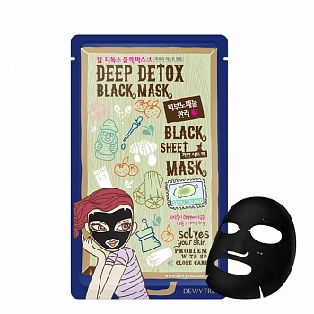 Детоксифицирующая маска для лица Deep Detox Black Sheet Mask