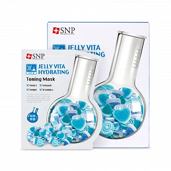 Увлажняющая тонизирующая тканевая маска для лица с витамином Е 10шт. Jelly Vita Hydrating Toning Mask 10ea