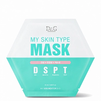 Маска для ухода за сухой и чувствительной кожей 10шт My Skin Type Mask DSPT 10ea