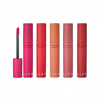 Матовая помада 12 Life Color Lip Crush Matte 12 Rider Jacket On