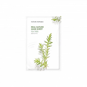 Тканевая маска с чайным деревом Real Nature Mask Sheet Tea Tree